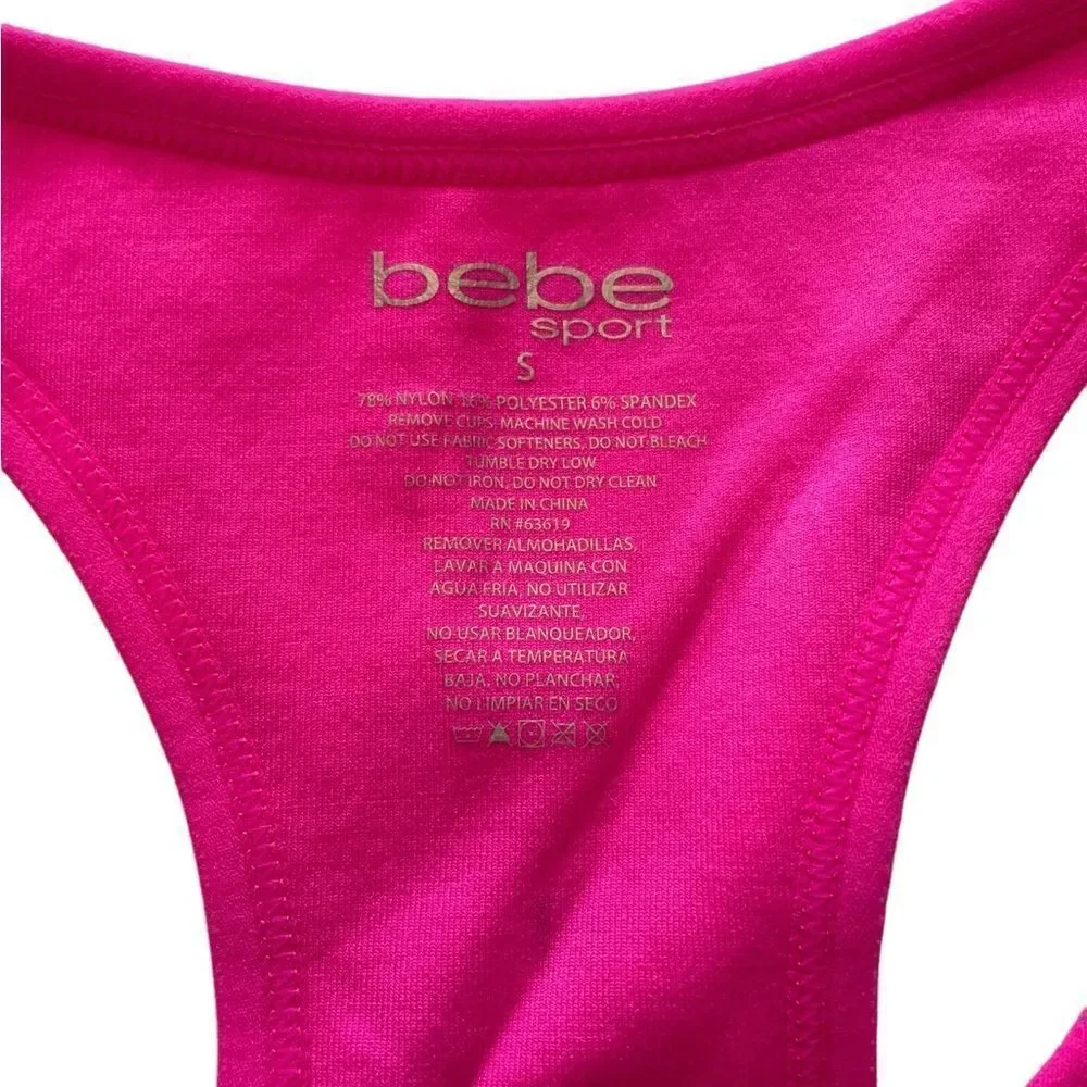 BEBE‎ HOT PINK SPORTS BRA, Small